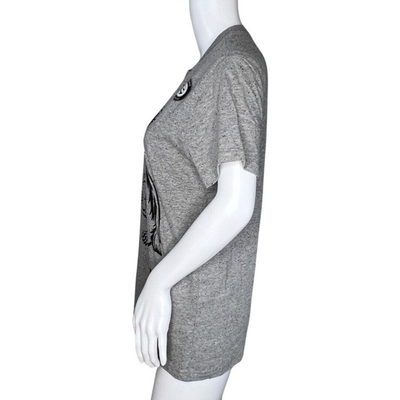 Harry Potter Shirt Womens XS Gray Black Speckled Graphic Tee Geek Movie Nerd - Picture 3 of 8